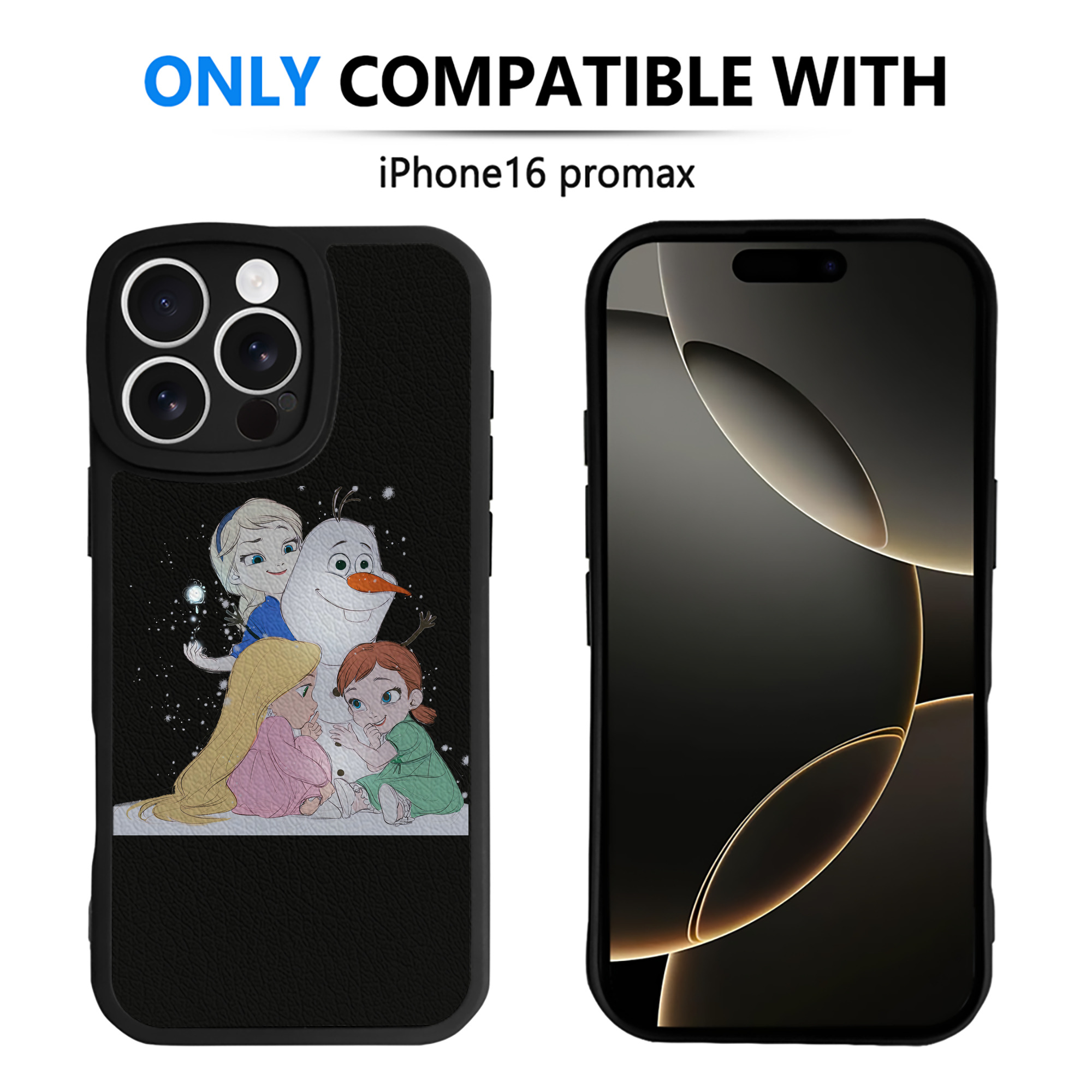（画像用） アナと雪の女王 アンナ エルサ Frozen Anna Elsa 【iPhone 16シリーズ対応】シリコンスマホケース（レザー調） 材質：シリコン